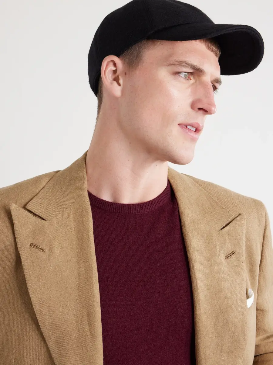 Kiton Logo-Embroidered Cashmere Cap - Men | Thumbnail 2