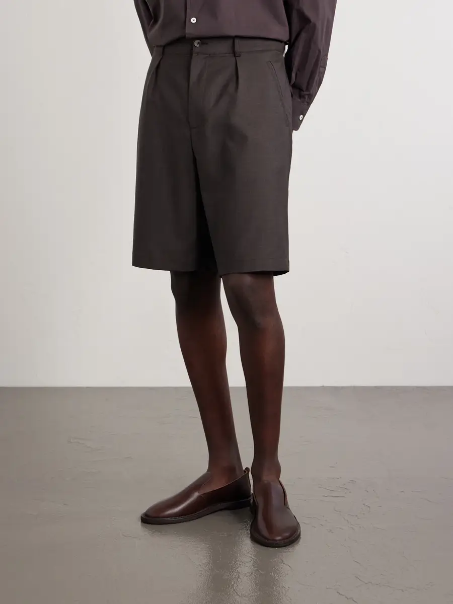 De Bonne Facture Naturalist Straight-Leg Wool Shorts - Men | Thumbnail 3