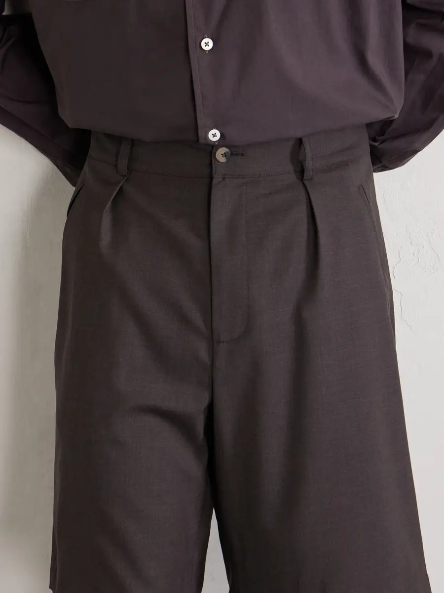 De Bonne Facture Naturalist Straight-Leg Wool Shorts - Men | Thumbnail 5