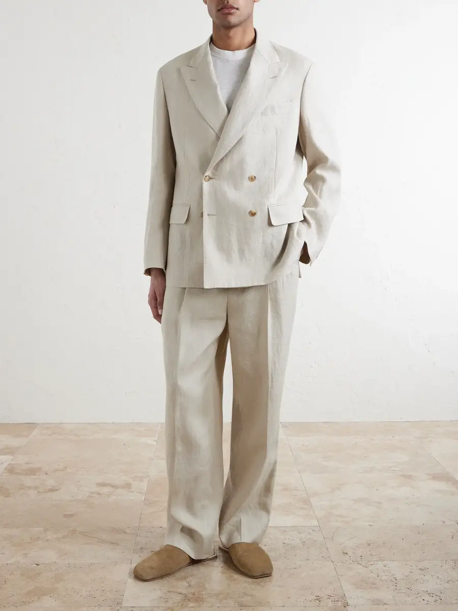Kaptain Sunshine Straight-Leg Linen and Silk-Blend Trousers - Men | Thumbnail 2 Kaptain Sunshine Straight-Leg Linen and Silk-Blend Trousers - Men | Thumbnail 2