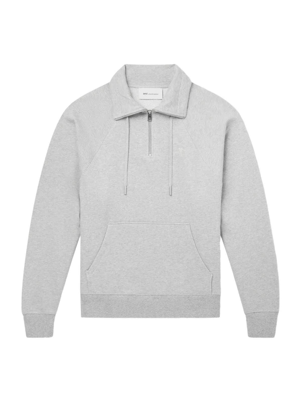 Logo-Embroidered Cotton-French Terry Half-Zip Sweater - Men Logo-Embroidered Cotton-French Terry Half-Zip Sweater - Men