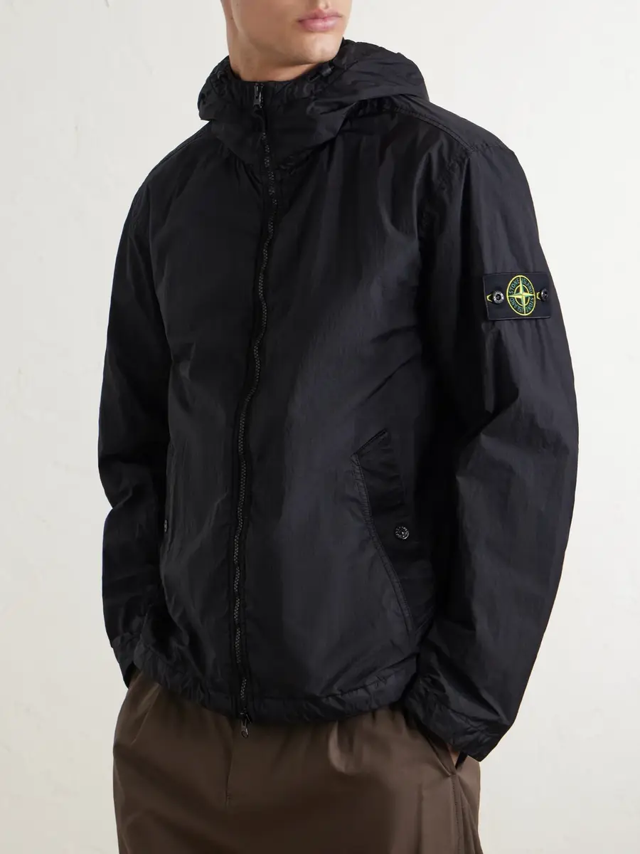 Stone Island Wind-Resistant Anti-Drop Crinkle Reps NY Shell Hooded Jacket - Men | Thumbnail 3 Stone Island Wind-Resistant Anti-Drop Crinkle Reps NY Shell Hooded Jacket - Men | Thumbnail 3