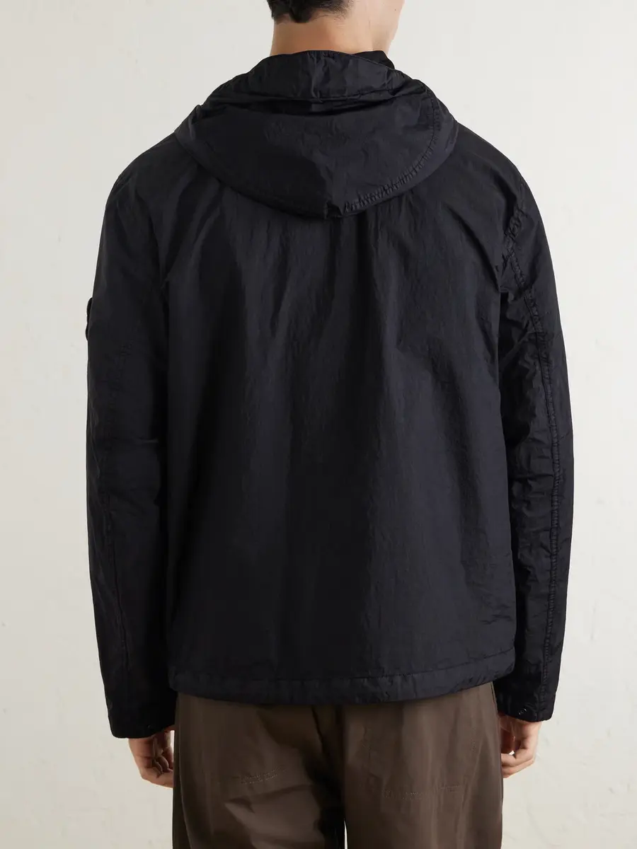 Stone Island Wind-Resistant Anti-Drop Crinkle Reps NY Shell Hooded Jacket - Men | Thumbnail 4 Stone Island Wind-Resistant Anti-Drop Crinkle Reps NY Shell Hooded Jacket - Men | Thumbnail 4