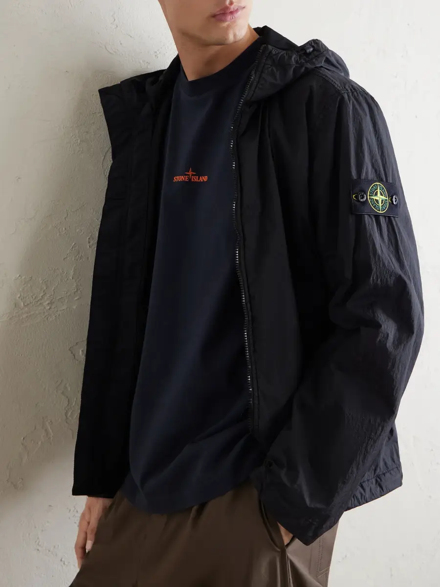 Stone Island Wind-Resistant Anti-Drop Crinkle Reps NY Shell Hooded Jacket - Men | Thumbnail 5 Stone Island Wind-Resistant Anti-Drop Crinkle Reps NY Shell Hooded Jacket - Men | Thumbnail 5