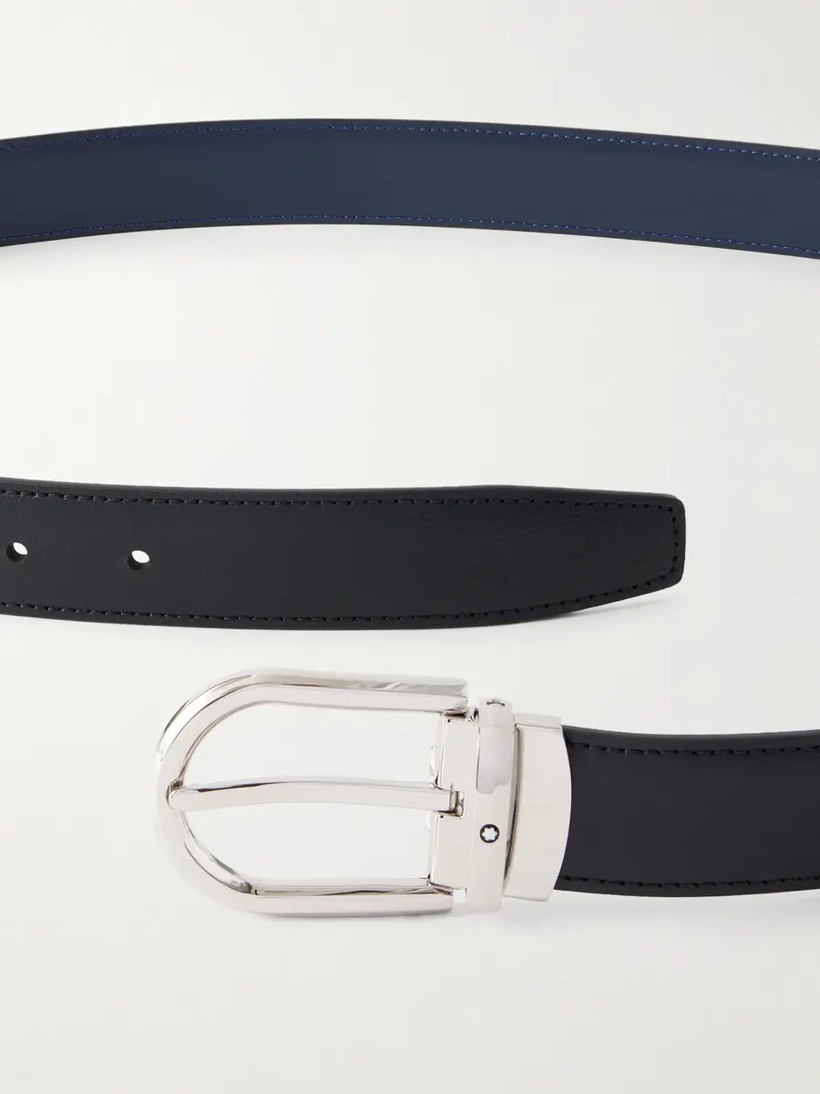 Montblanc 3cm Horseshoe Reversible Leather Belt - Men | Thumbnail 2