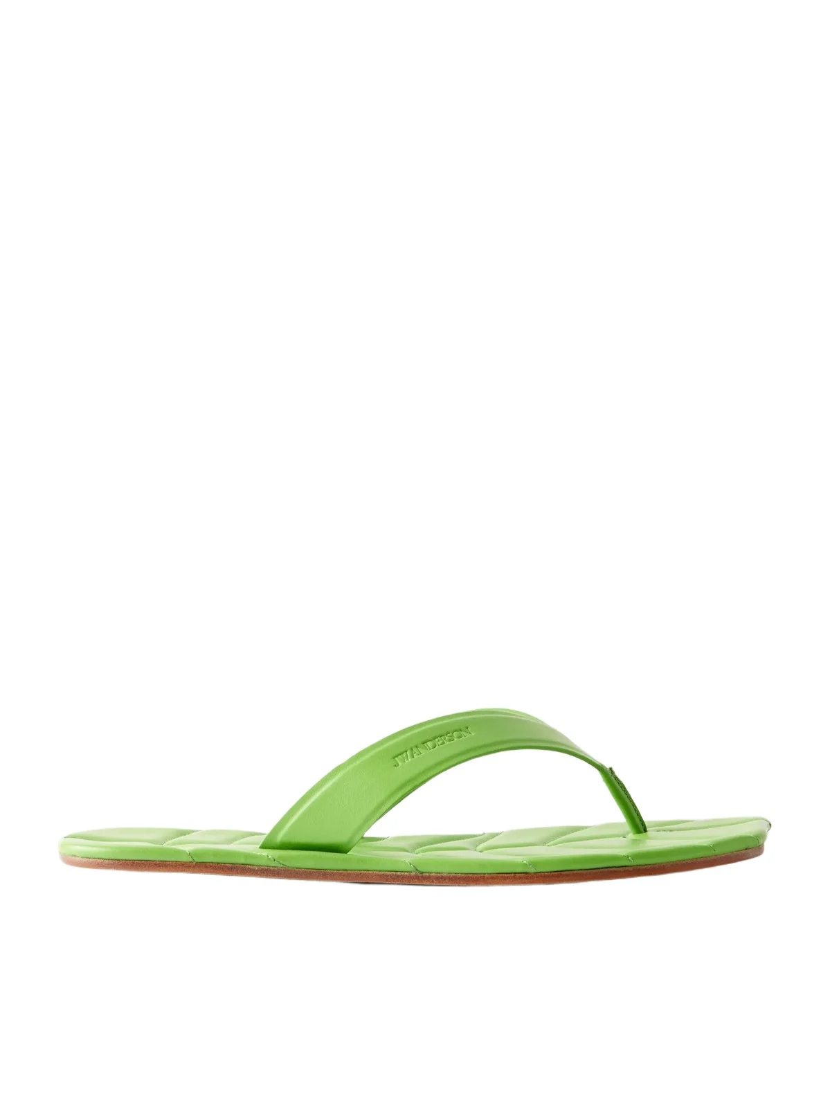 JW Anderson Leaf Logo-Debossed Leather Sandals - Men