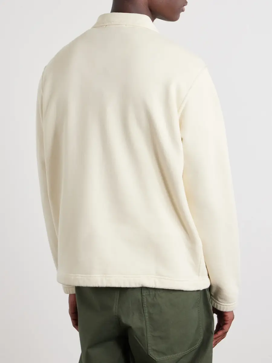 Stone Island New Balance Logo-Print Cotton-Jersey Polo Sweater - Men | Thumbnail 4 Stone Island New Balance Logo-Print Cotton-Jersey Polo Sweater - Men | Thumbnail 4