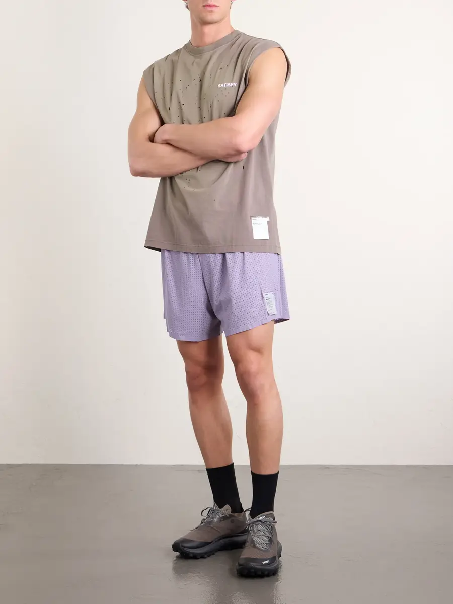 Satisfy Straight-Leg Logo-Appliqu&eacute;d 5" Space‑O&trade; Shorts - Men | Thumbnail 2