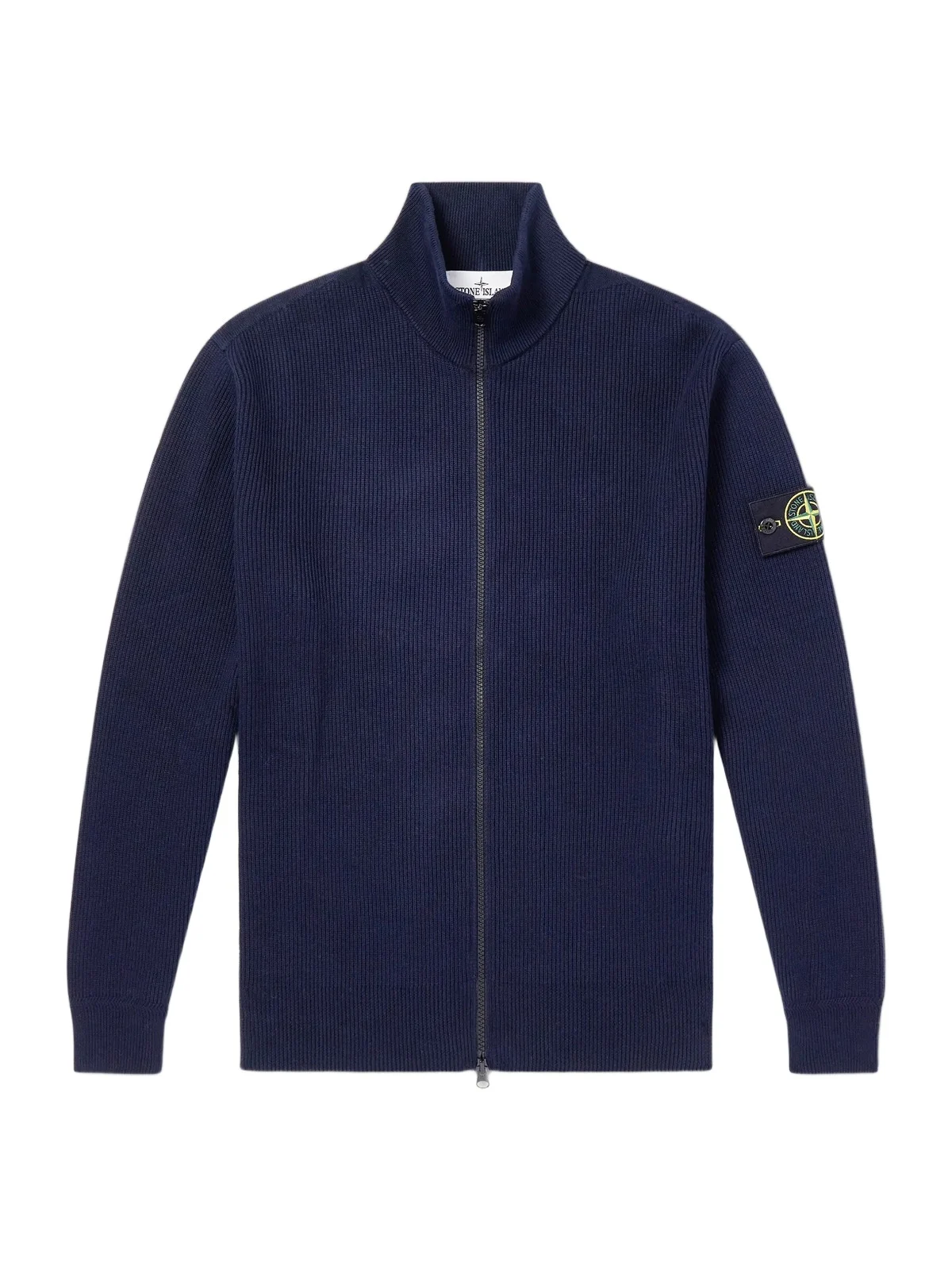 Ribbed-Knit Organic Cotton Zip-Up Cardigan - Men Ribbed-Knit Organic Cotton Zip-Up Cardigan - Men