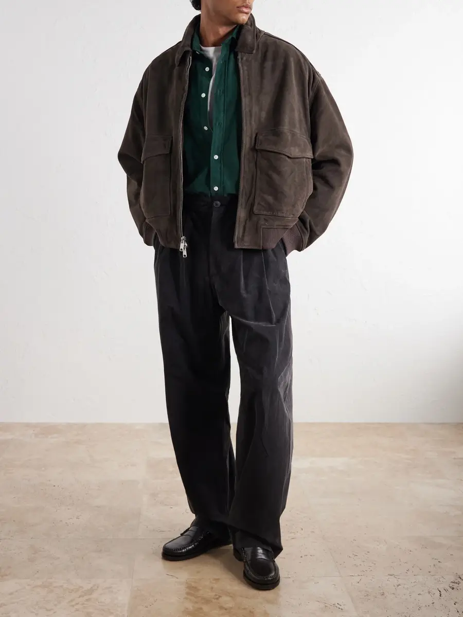 AGOLDE Slater Straight-Leg Cotton-Moleskin Trousers - Men | Thumbnail 2 AGOLDE Slater Straight-Leg Cotton-Moleskin Trousers - Men | Thumbnail 2