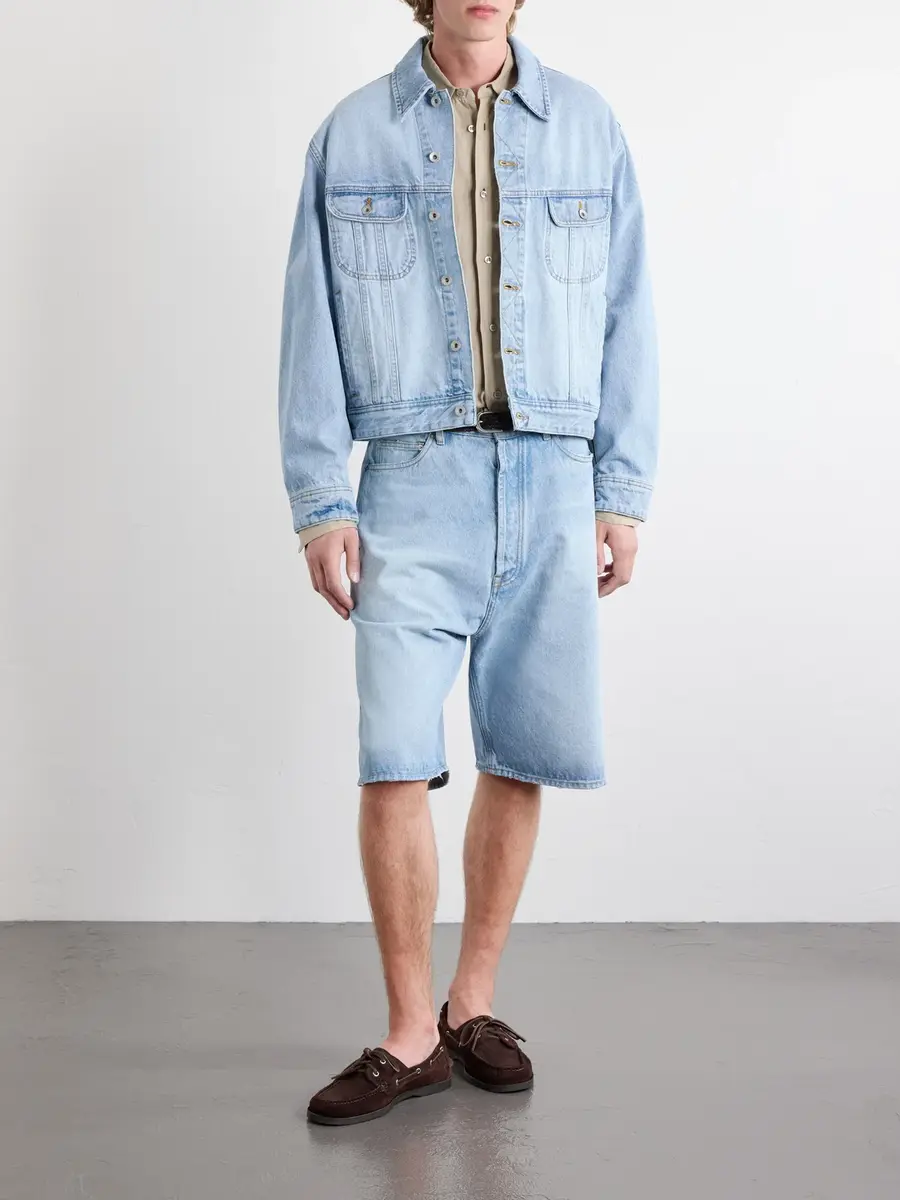 Studio Nicholson Derby Cropped Denim Jacket - Men | Thumbnail 2