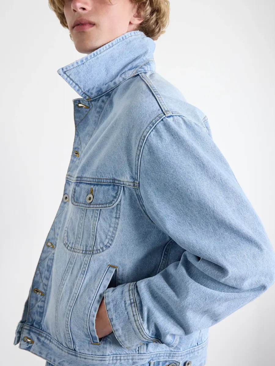Studio Nicholson Derby Cropped Denim Jacket - Men | Thumbnail 5