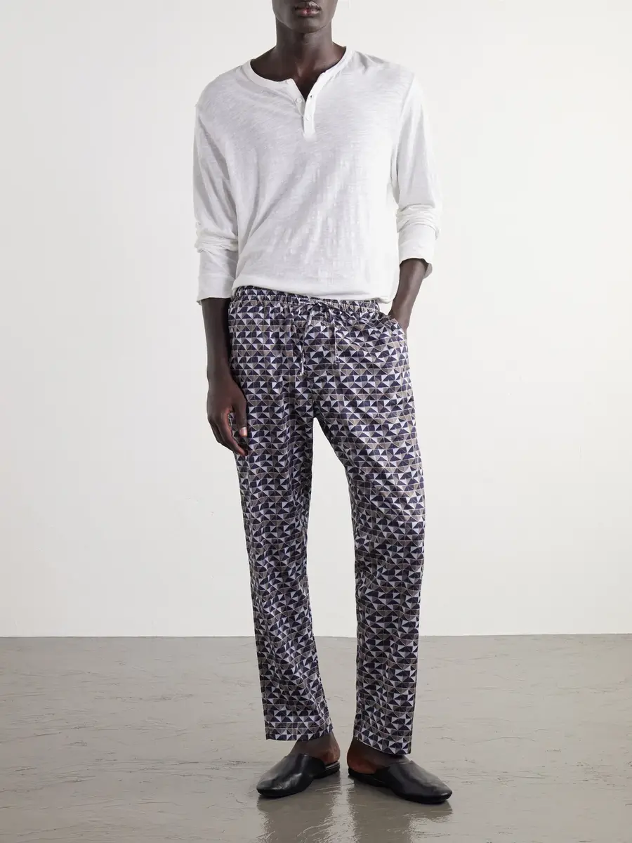 Zimmerli Printed Cotton-Sateen Pyjama Trousers - Men | Thumbnail 2 Zimmerli Printed Cotton-Sateen Pyjama Trousers - Men | Thumbnail 2