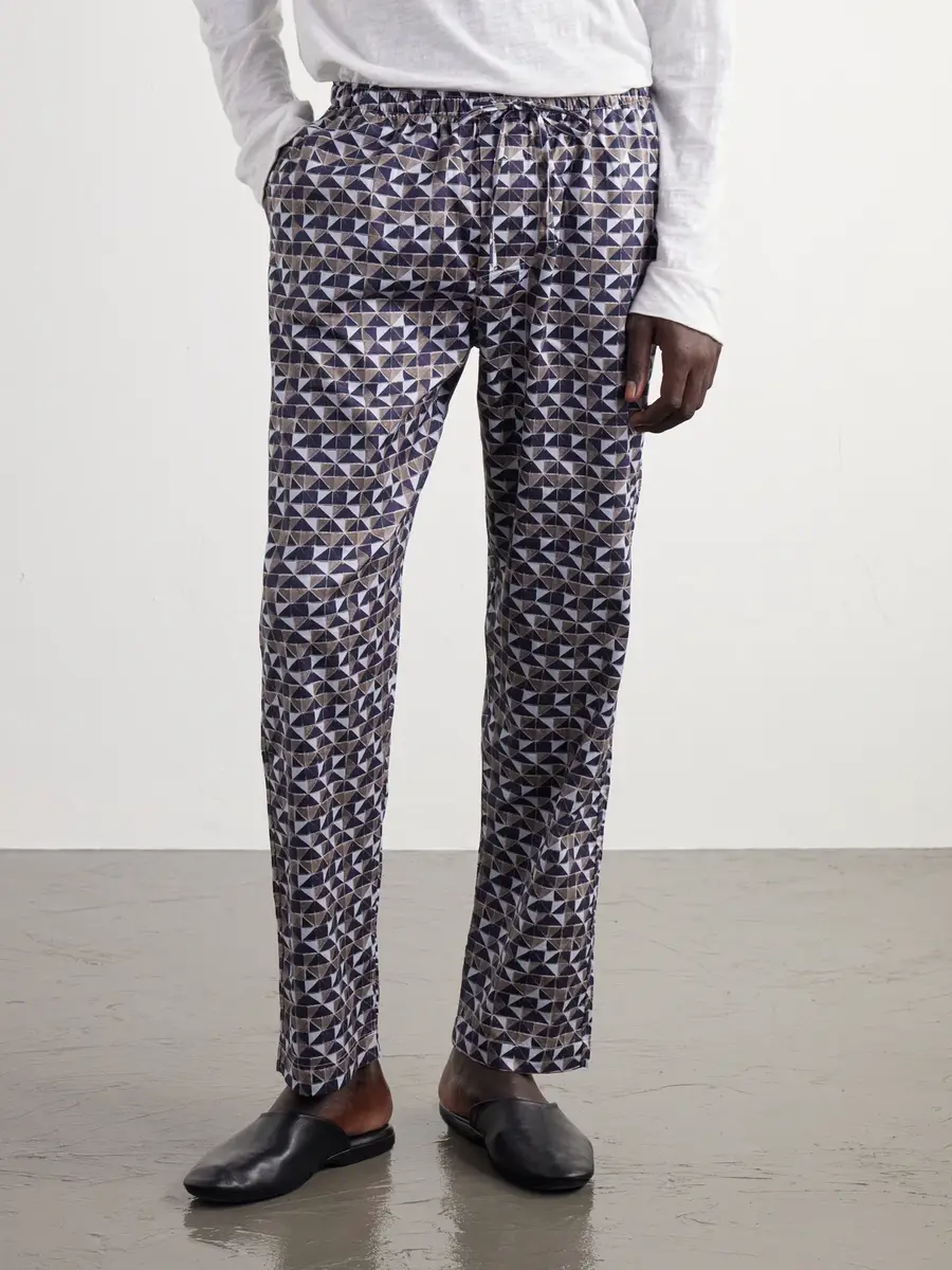 Zimmerli Printed Cotton-Sateen Pyjama Trousers - Men | Thumbnail 3 Zimmerli Printed Cotton-Sateen Pyjama Trousers - Men | Thumbnail 3