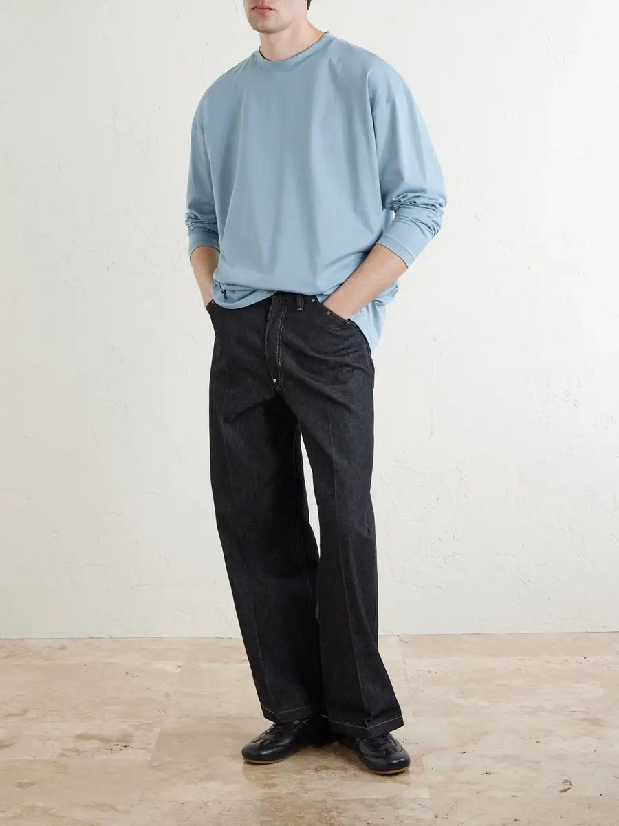 ATON Suvin Cotton Long-Sleeved T-Shirt - Men | Thumbnail 2