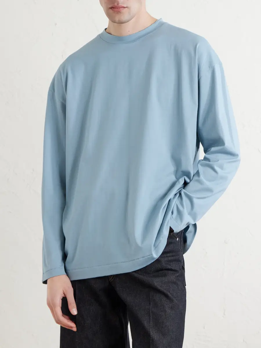 ATON Suvin Cotton Long-Sleeved T-Shirt - Men | Thumbnail 3