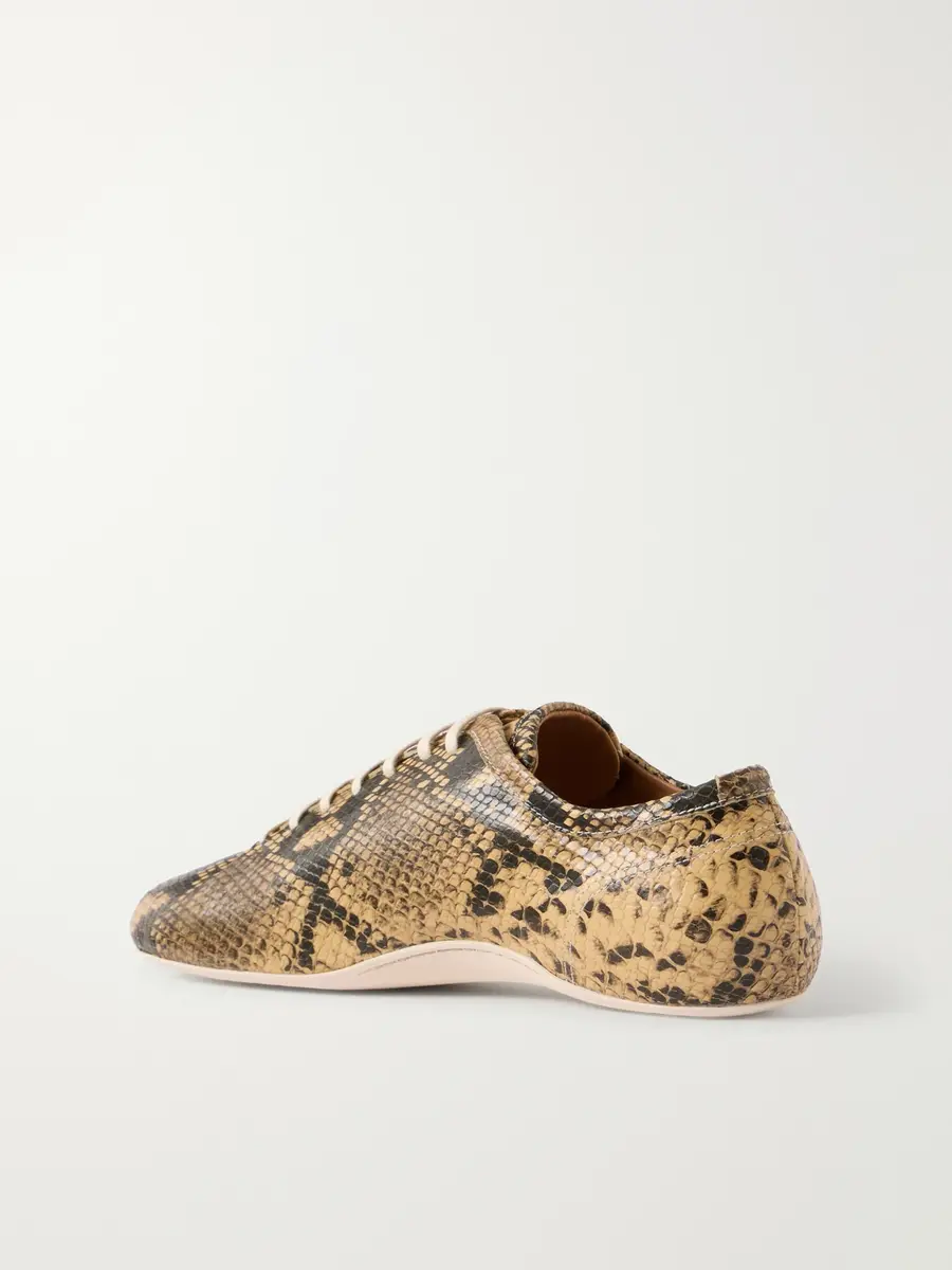 Dries Van Noten Snake-Effect Leather Sneakers - Men | Thumbnail 4 Dries Van Noten Snake-Effect Leather Sneakers - Men | Thumbnail 4