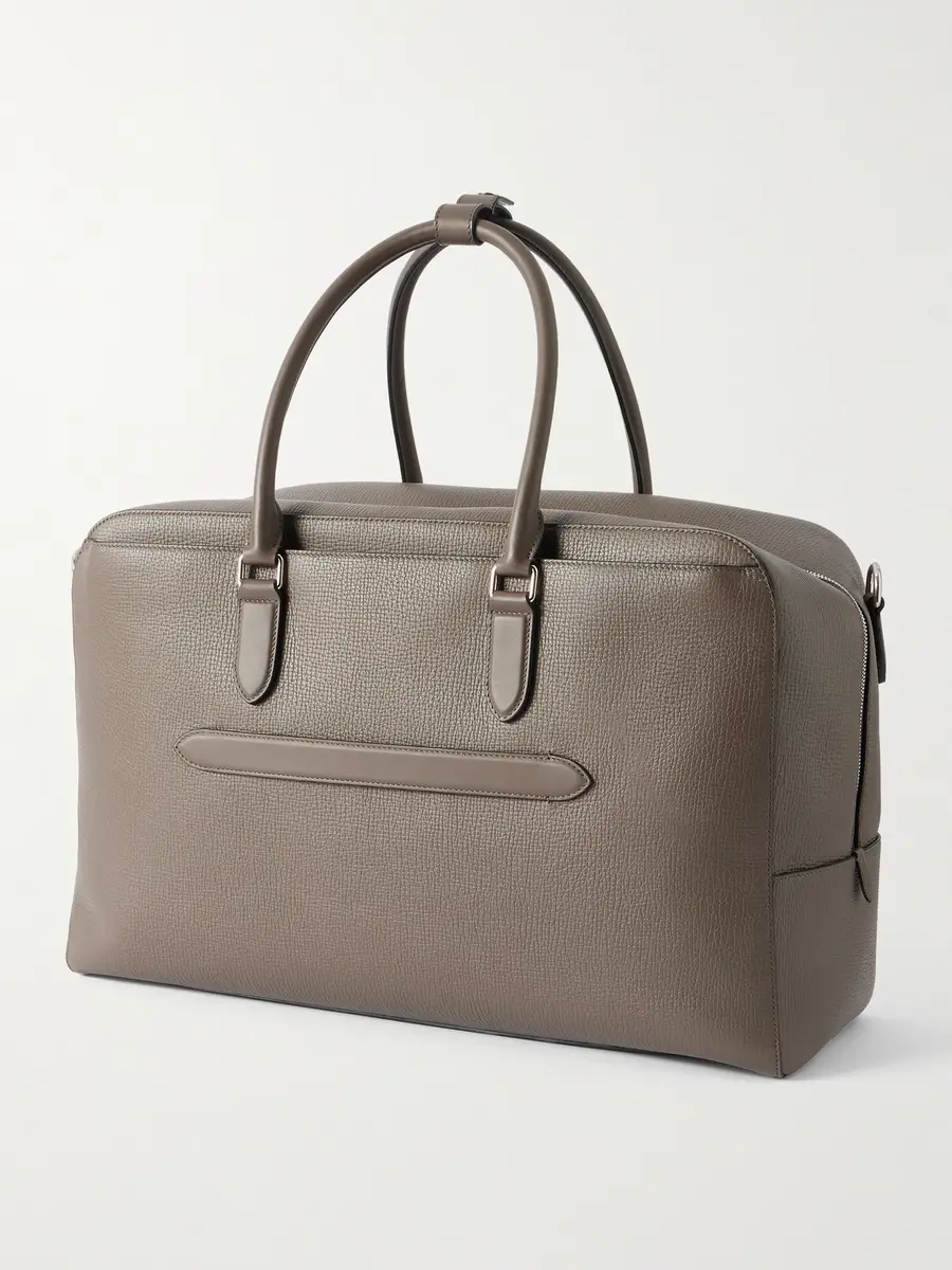 Smythson Ludlow Full-Grain Leather Weekend Bag - Men | Thumbnail 3