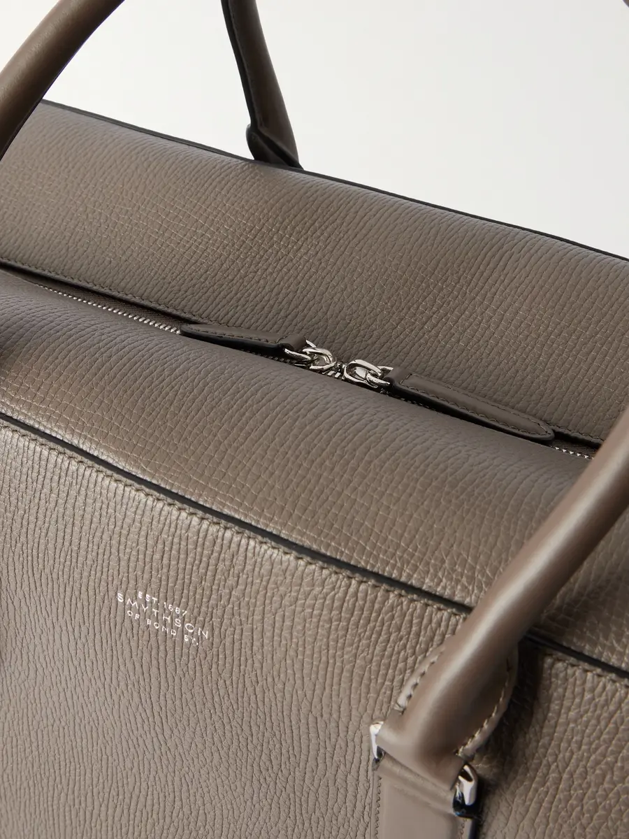 Smythson Ludlow Full-Grain Leather Weekend Bag - Men | Thumbnail 4