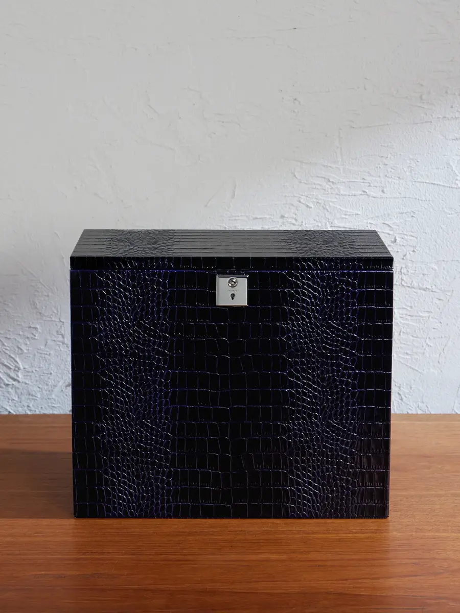 Smythson Silver-Plated and Croc-Effect Leather Cocktail Set - Men | Thumbnail 4 Smythson Silver-Plated and Croc-Effect Leather Cocktail Set - Men | Thumbnail 4