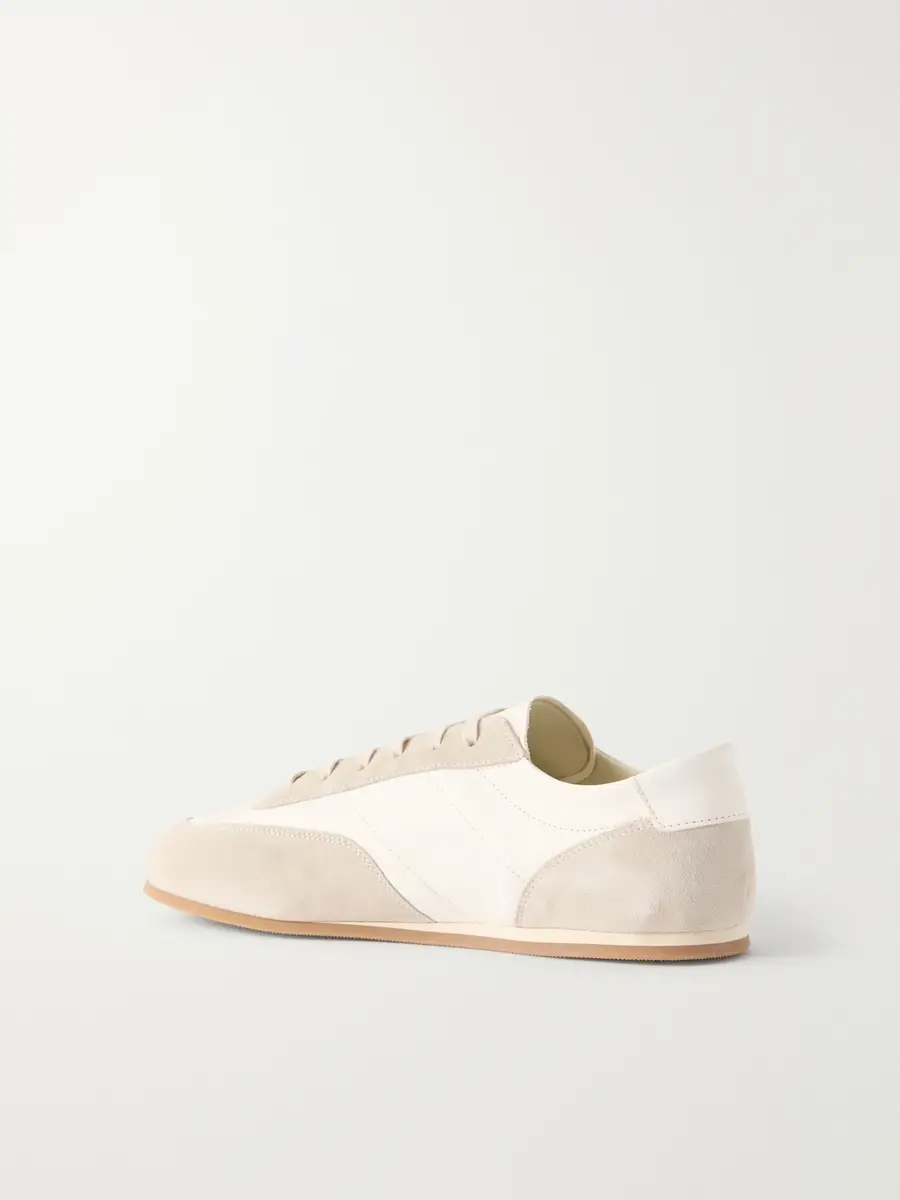 Common Projects Minimal Runner Suede-Trimmed Leather Sneakers - Men | Thumbnail 4 Common Projects Minimal Runner Suede-Trimmed Leather Sneakers - Men | Thumbnail 4