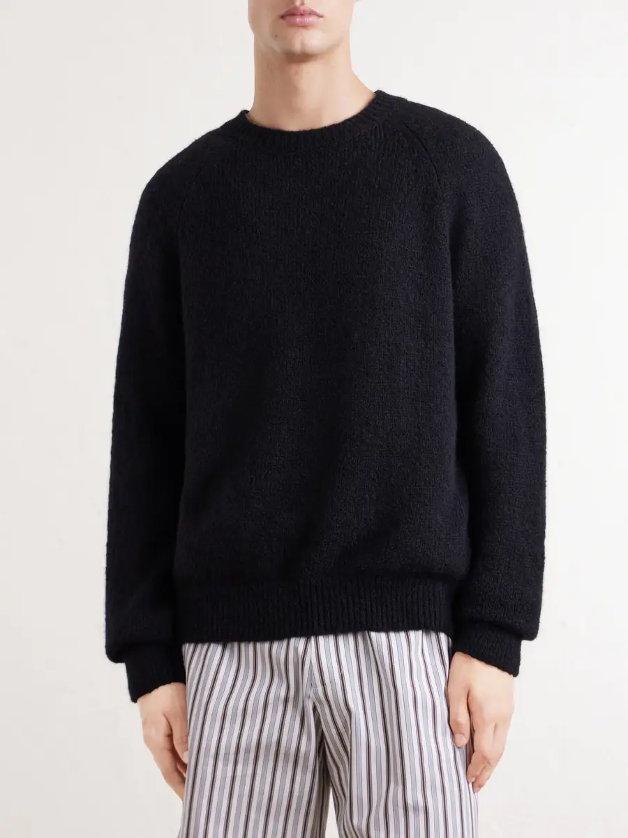 Dries Van Noten Brushed Alpaca and Wool-Blend Sweater - Men | Thumbnail 3 Dries Van Noten Brushed Alpaca and Wool-Blend Sweater - Men | Thumbnail 3