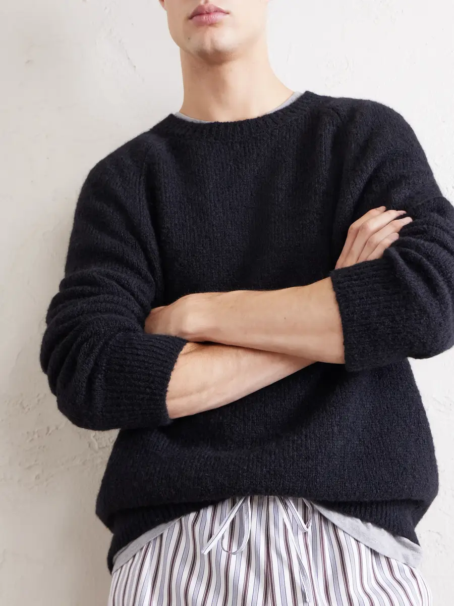 Dries Van Noten Brushed Alpaca and Wool-Blend Sweater - Men | Thumbnail 5 Dries Van Noten Brushed Alpaca and Wool-Blend Sweater - Men | Thumbnail 5