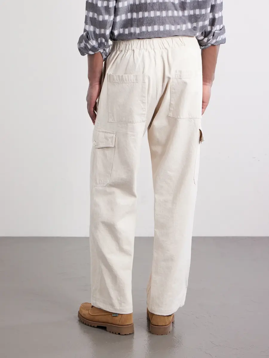 Monitaly Malibu Wide-Leg Cotton Cargo Trousers - Men | Thumbnail 4 Monitaly Malibu Wide-Leg Cotton Cargo Trousers - Men | Thumbnail 4