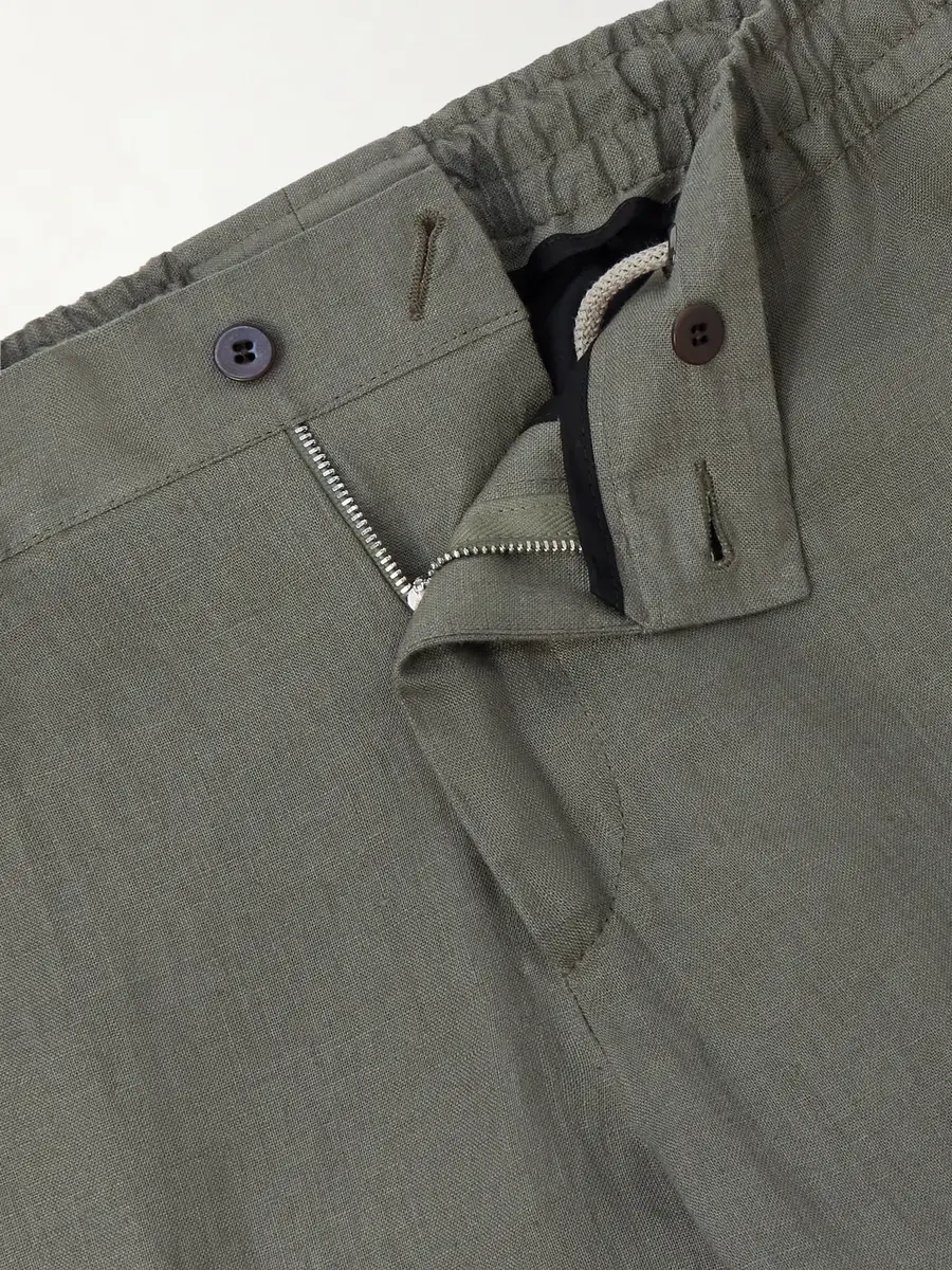 Kiton Tapered Linen Trousers - Men | Thumbnail 6 Kiton Tapered Linen Trousers - Men | Thumbnail 6