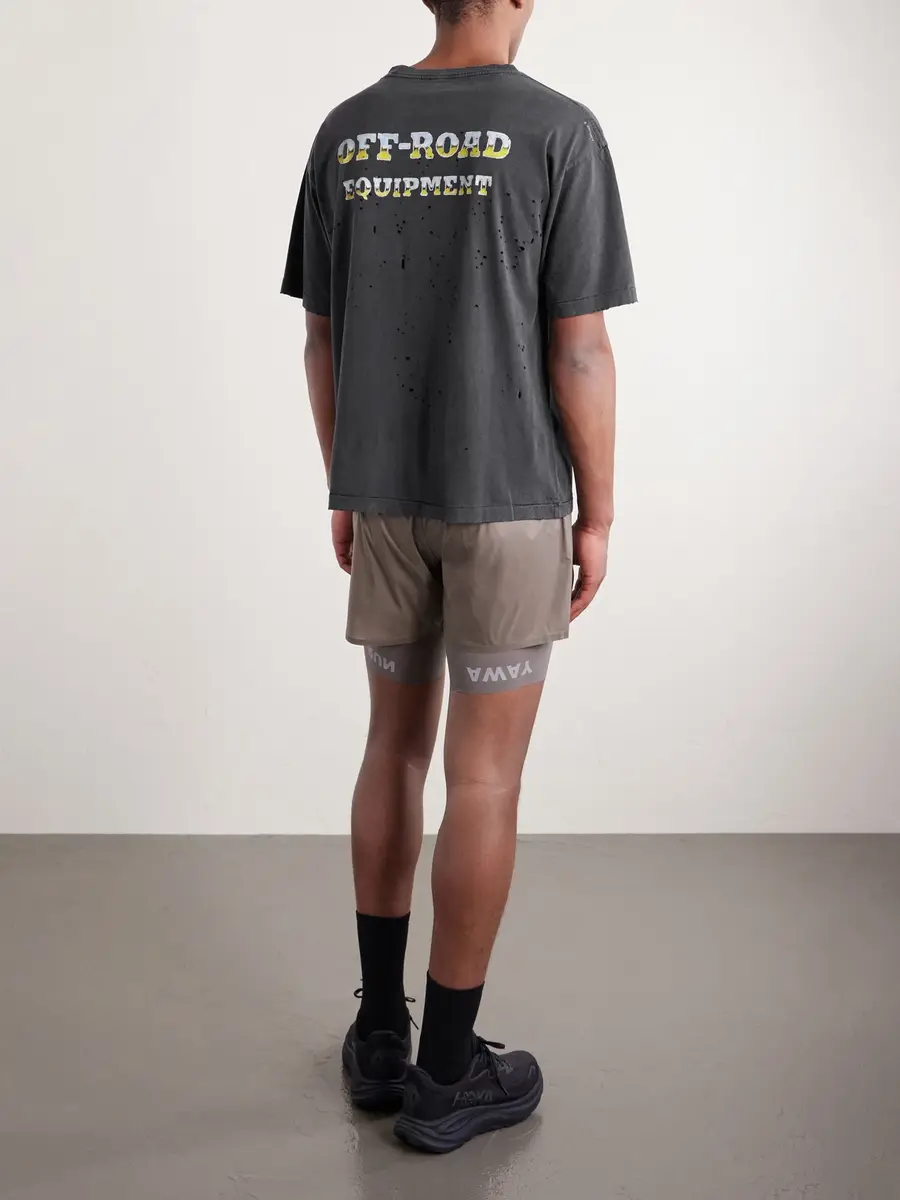 Satisfy Logo-Print Distressed MothTech™ Cotton-Jersey T-Shirt - Men | Thumbnail 3 Satisfy Logo-Print Distressed MothTech™ Cotton-Jersey T-Shirt - Men | Thumbnail 3
