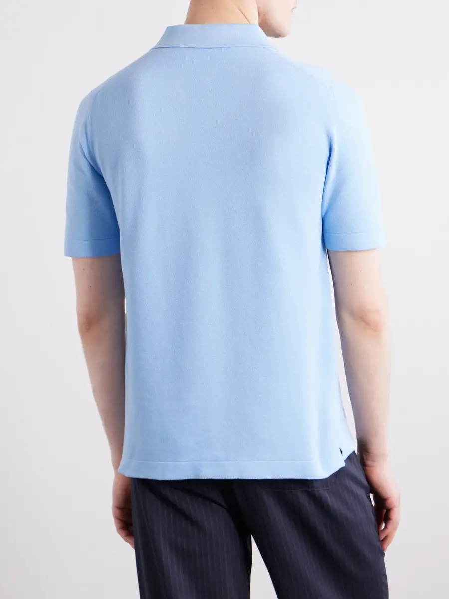 Anderson & Sheppard Organic Cotton Polo Shirt - Men | Thumbnail 4 Anderson & Sheppard Organic Cotton Polo Shirt - Men | Thumbnail 4