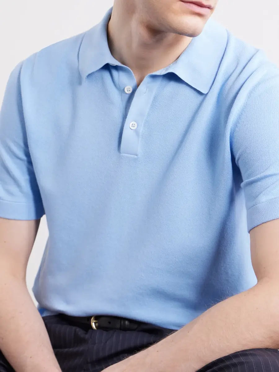 Anderson & Sheppard Organic Cotton Polo Shirt - Men | Thumbnail 5 Anderson & Sheppard Organic Cotton Polo Shirt - Men | Thumbnail 5