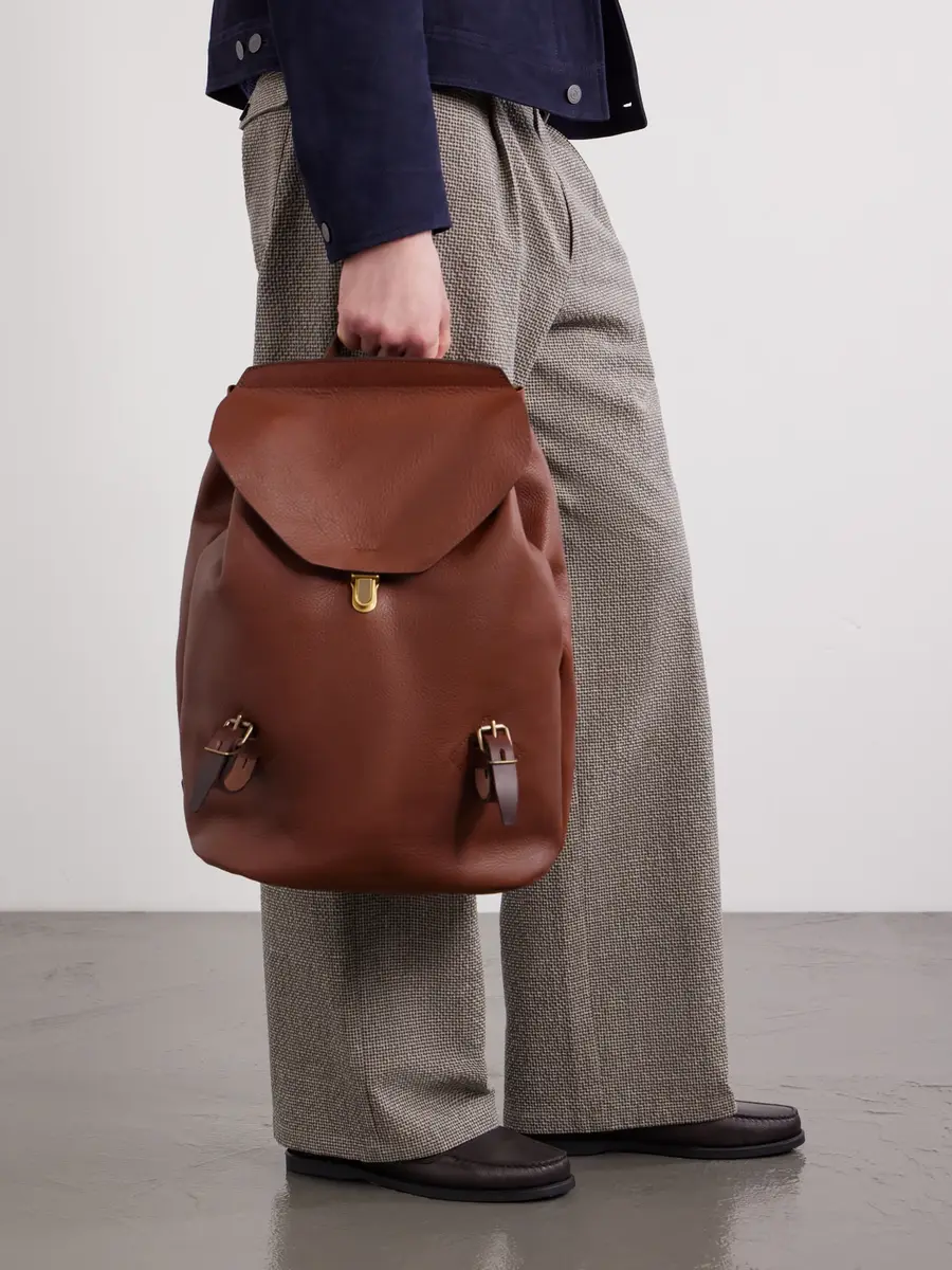 Bleu de Chauffe Zibeline Full-Grain Leather Backpack - Men | Thumbnail 2