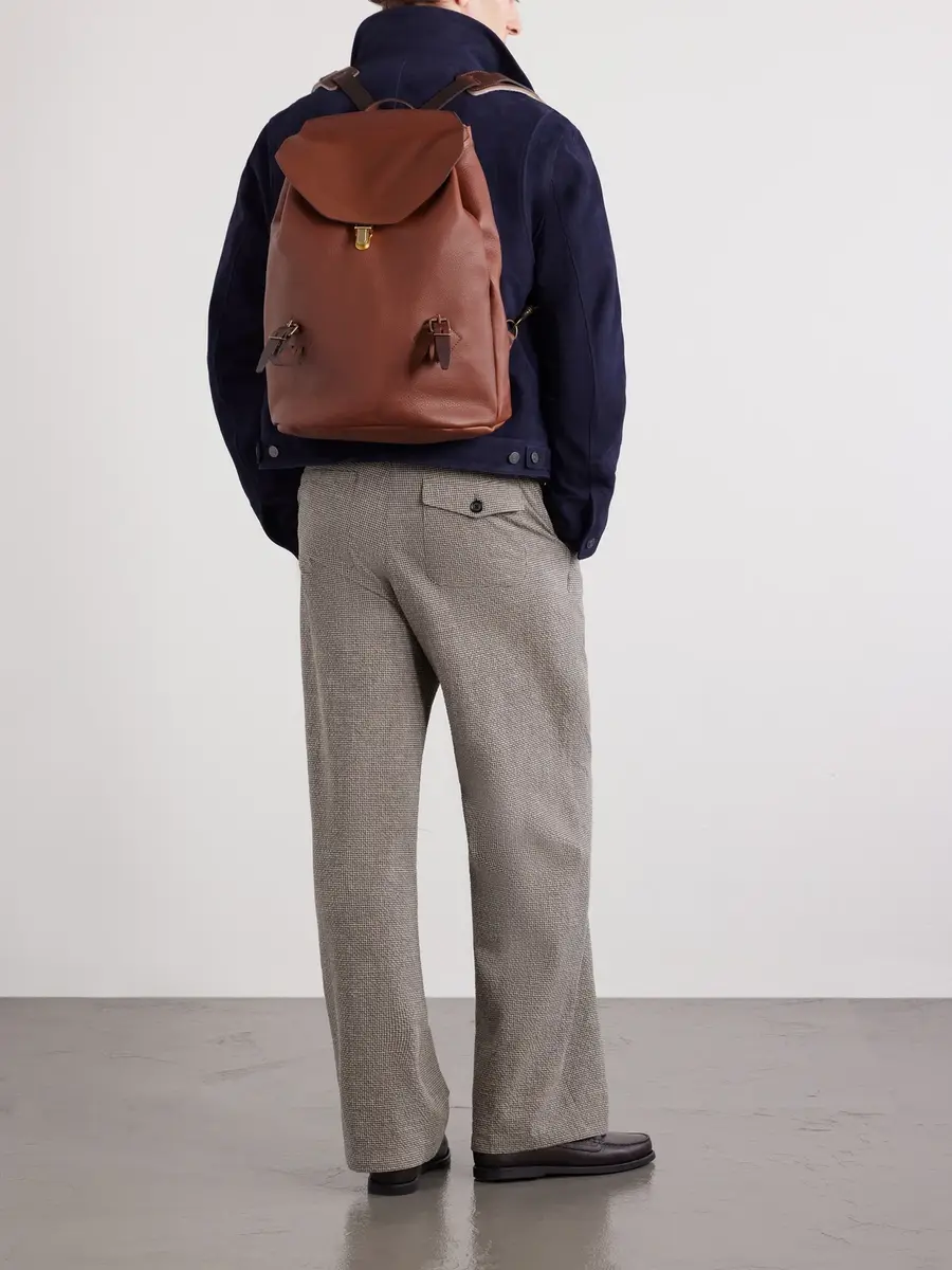 Bleu de Chauffe Zibeline Full-Grain Leather Backpack - Men | Thumbnail 3