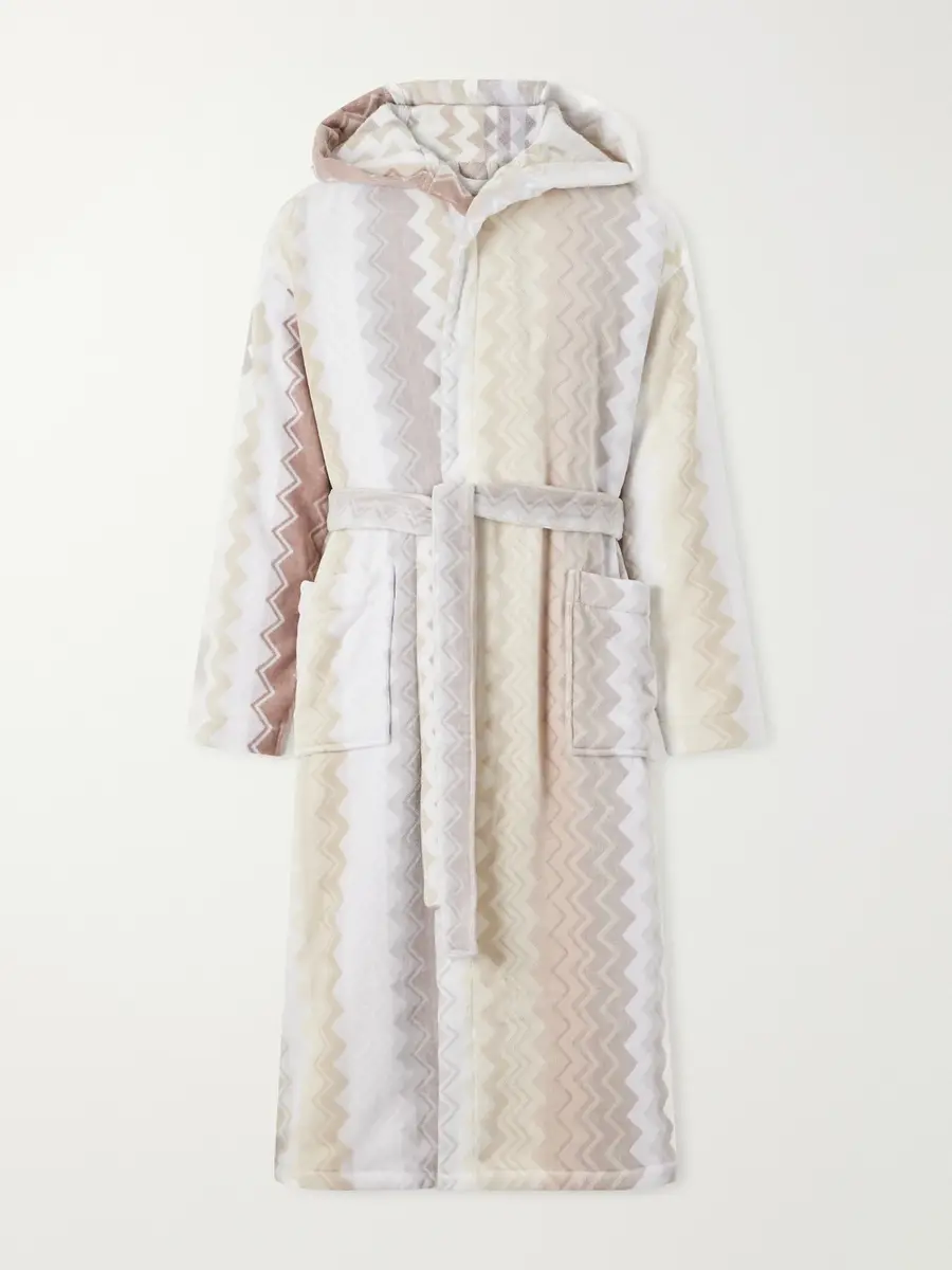 Missoni Home Giacomo Striped Cotton-Terry Hooded Robe - Men | Thumbnail 2 Missoni Home Giacomo Striped Cotton-Terry Hooded Robe - Men | Thumbnail 2