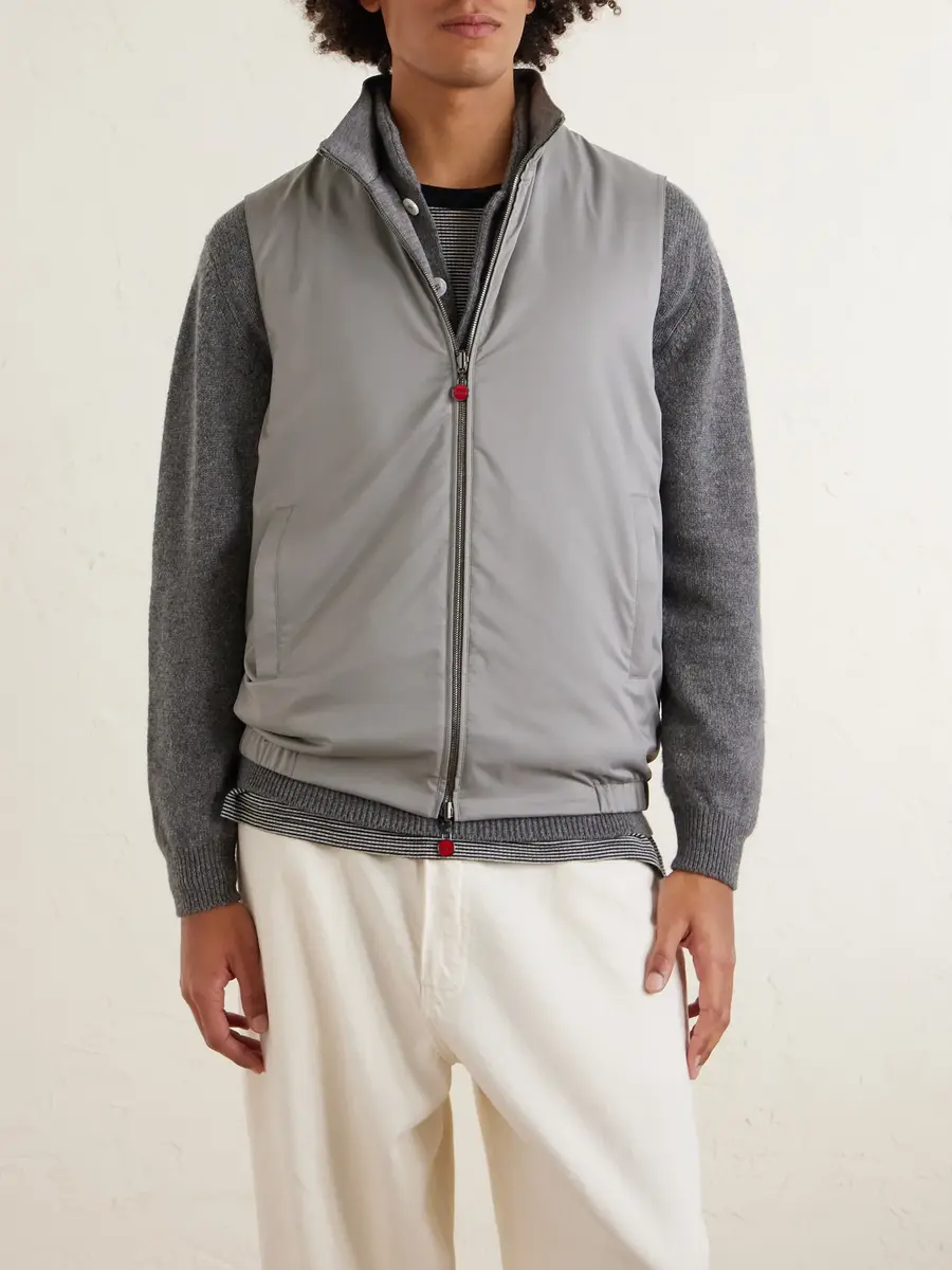 Kiton Reversible Shell and Jersey Gilet - Men | Thumbnail 3