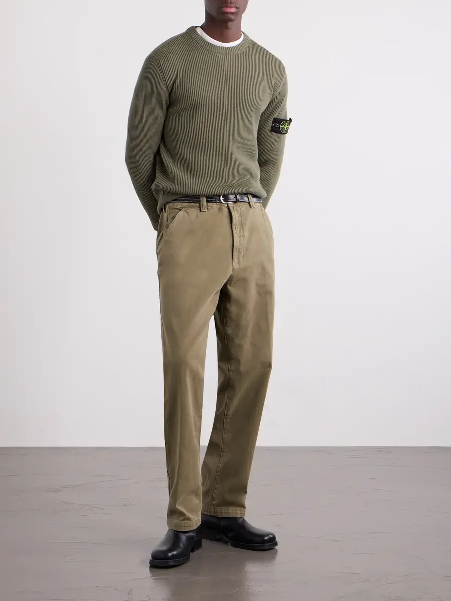 Stone Island Logo-Appliquéd Full Rib RWS Wool Sweater - Men | Thumbnail 2 Stone Island Logo-Appliquéd Full Rib RWS Wool Sweater - Men | Thumbnail 2