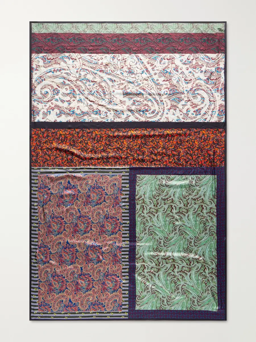 Dries Van Noten Flora Printed Satin Scarf - Men | Thumbnail 3 Dries Van Noten Flora Printed Satin Scarf - Men | Thumbnail 3
