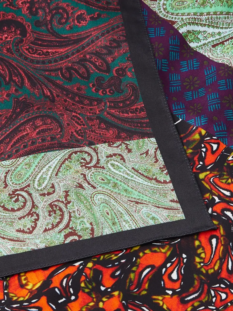 Dries Van Noten Flora Printed Satin Scarf - Men | Thumbnail 4 Dries Van Noten Flora Printed Satin Scarf - Men | Thumbnail 4