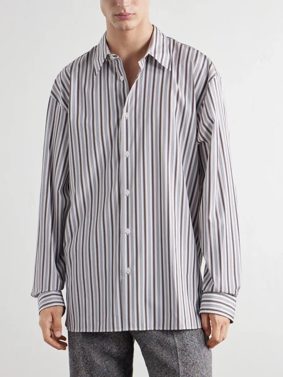 Dries Van Noten Croom Striped Cotton-Poplin Shirt - Men | Thumbnail 3 Dries Van Noten Croom Striped Cotton-Poplin Shirt - Men | Thumbnail 3