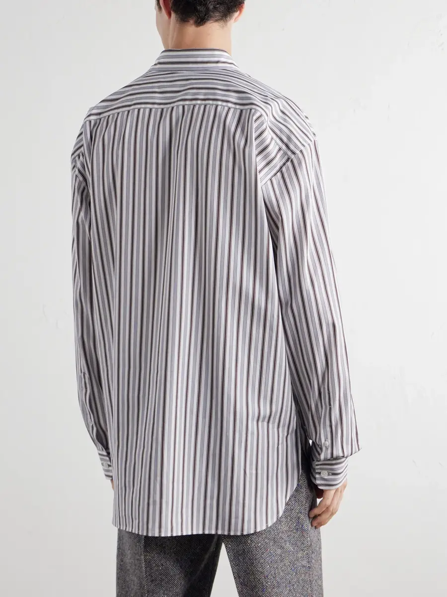 Dries Van Noten Croom Striped Cotton-Poplin Shirt - Men | Thumbnail 4 Dries Van Noten Croom Striped Cotton-Poplin Shirt - Men | Thumbnail 4