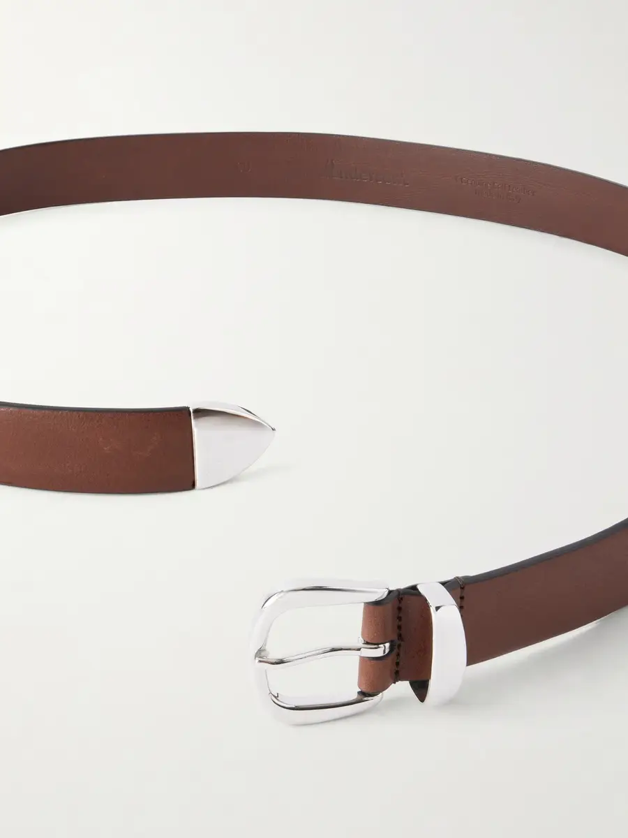 Anderson's 2cm Silver-Tone and Leather Belt - Men | Thumbnail 3 Anderson's 2cm Silver-Tone and Leather Belt - Men | Thumbnail 3