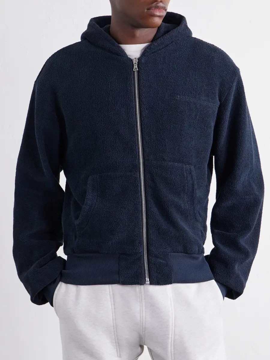 ADON Cotton-Velour Zip-Up Hoodie - Men | Thumbnail 3