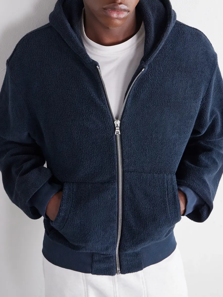 ADON Cotton-Velour Zip-Up Hoodie - Men | Thumbnail 5