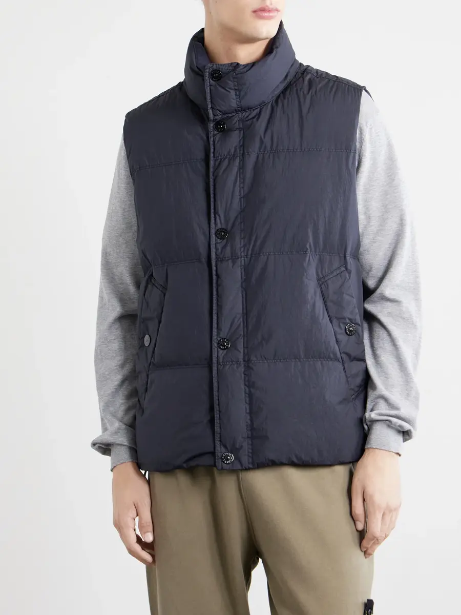 Stone Island Garment-Dyed Quilted Crinkle Reps NY Shell Gilet - Men | Thumbnail 3 Stone Island Garment-Dyed Quilted Crinkle Reps NY Shell Gilet - Men | Thumbnail 3