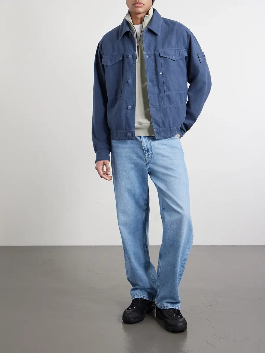 Stone Island GHOST Linen-Blend Trucker Jacket - Men | Thumbnail 2 Stone Island GHOST Linen-Blend Trucker Jacket - Men | Thumbnail 2