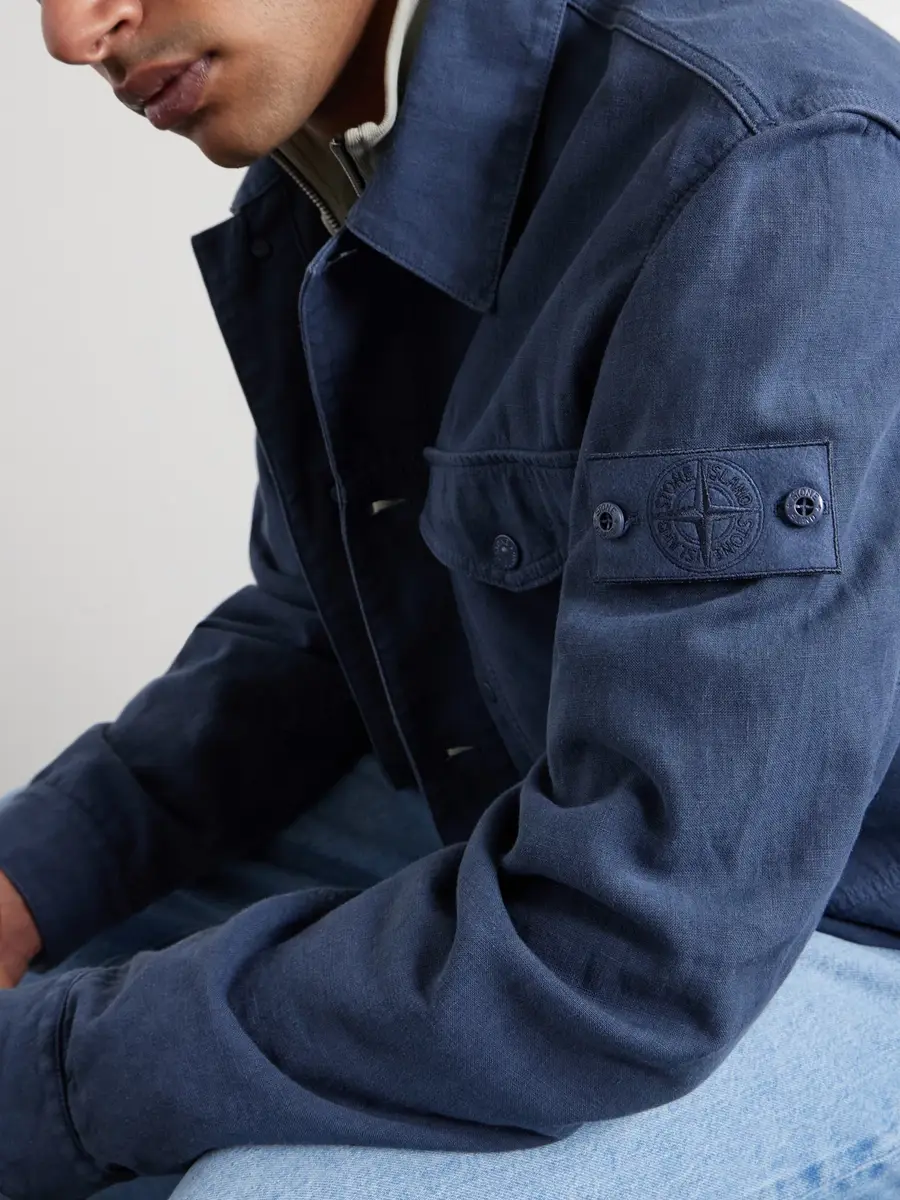 Stone Island GHOST Linen-Blend Trucker Jacket - Men | Thumbnail 5 Stone Island GHOST Linen-Blend Trucker Jacket - Men | Thumbnail 5