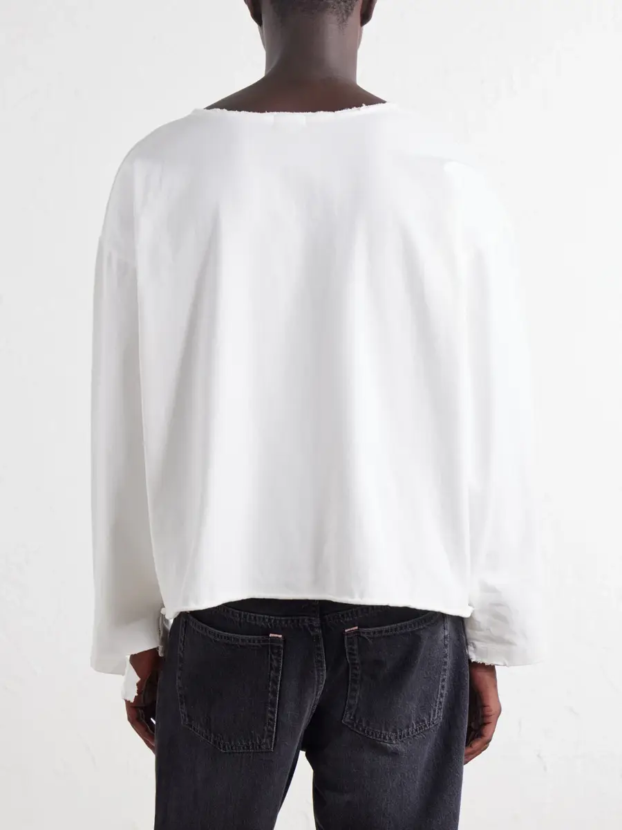 Second/Layer Distressed Printed Cotton-Jersey T-Shirt - Men | Thumbnail 4
