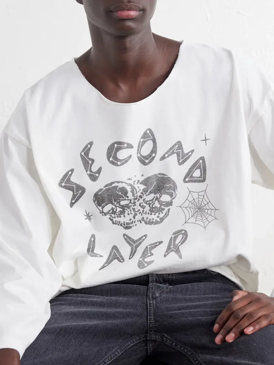 Second/Layer Distressed Printed Cotton-Jersey T-Shirt - Men | Thumbnail 5