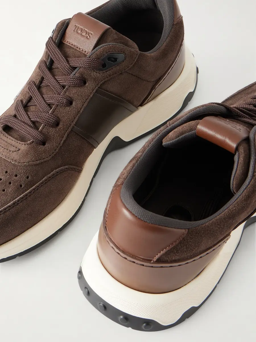 Tod's Leather-Trimmed Suede Sneakers - Men | Thumbnail 5 Tod's Leather-Trimmed Suede Sneakers - Men | Thumbnail 5